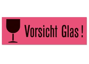 Herma Hinweisetiketten &#034;Vorsicht Glas&#034;, 10 Stck