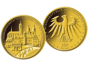 Gold-Numisblatt 2017: "UNESCO-Welterbe Luthergedenksttten Eisleben und Wittenberg"
