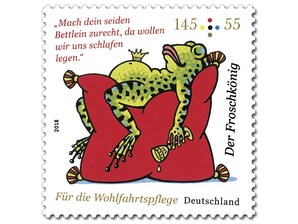 Der Froschknig - Nach dem Mahl, Briefmarke zu 1,45 + 0,55&amp;nbsp;&amp;euro;, 10er-Bogen