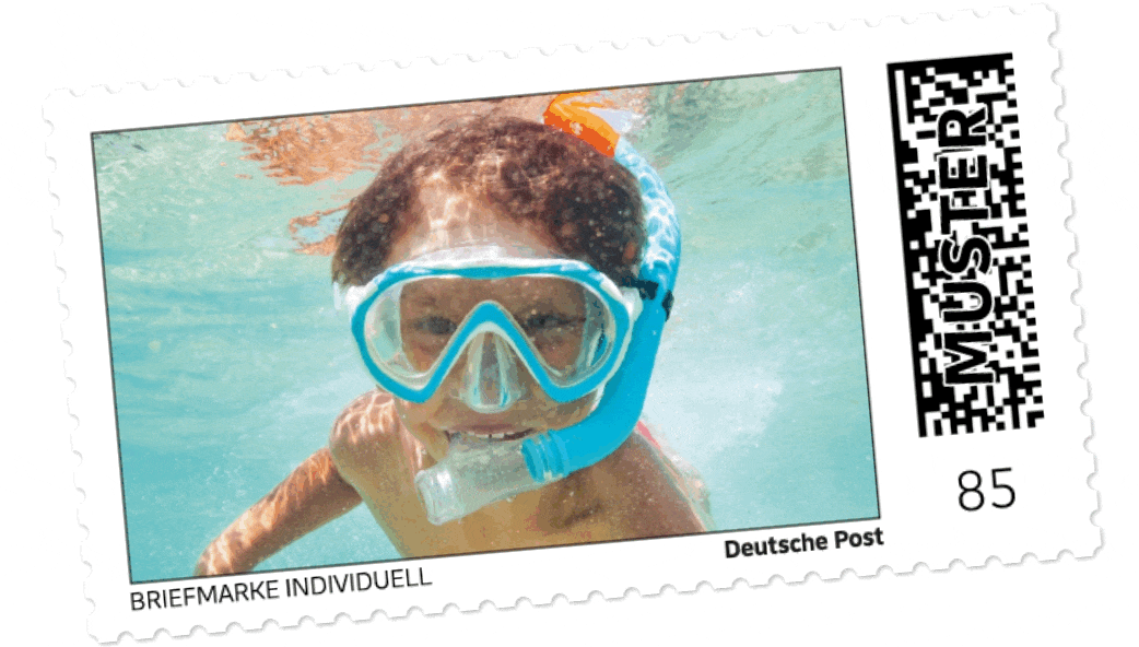 Individuelle Beispiel-Briefmarken